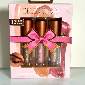 Ellen Tracy 3 Piece Shimmer Liquid Eyeshadows Full Size NEW